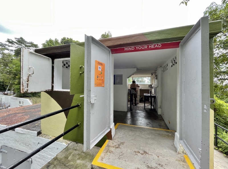 Battery command post exhibit at Fort Siloso